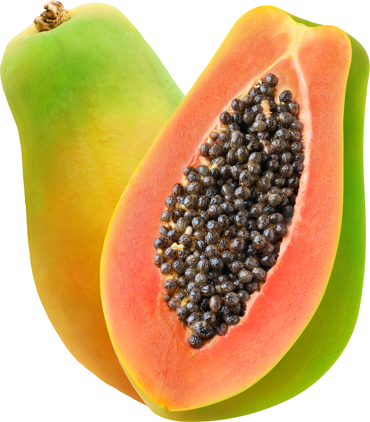 Fresh Papaya Fruit Cutout